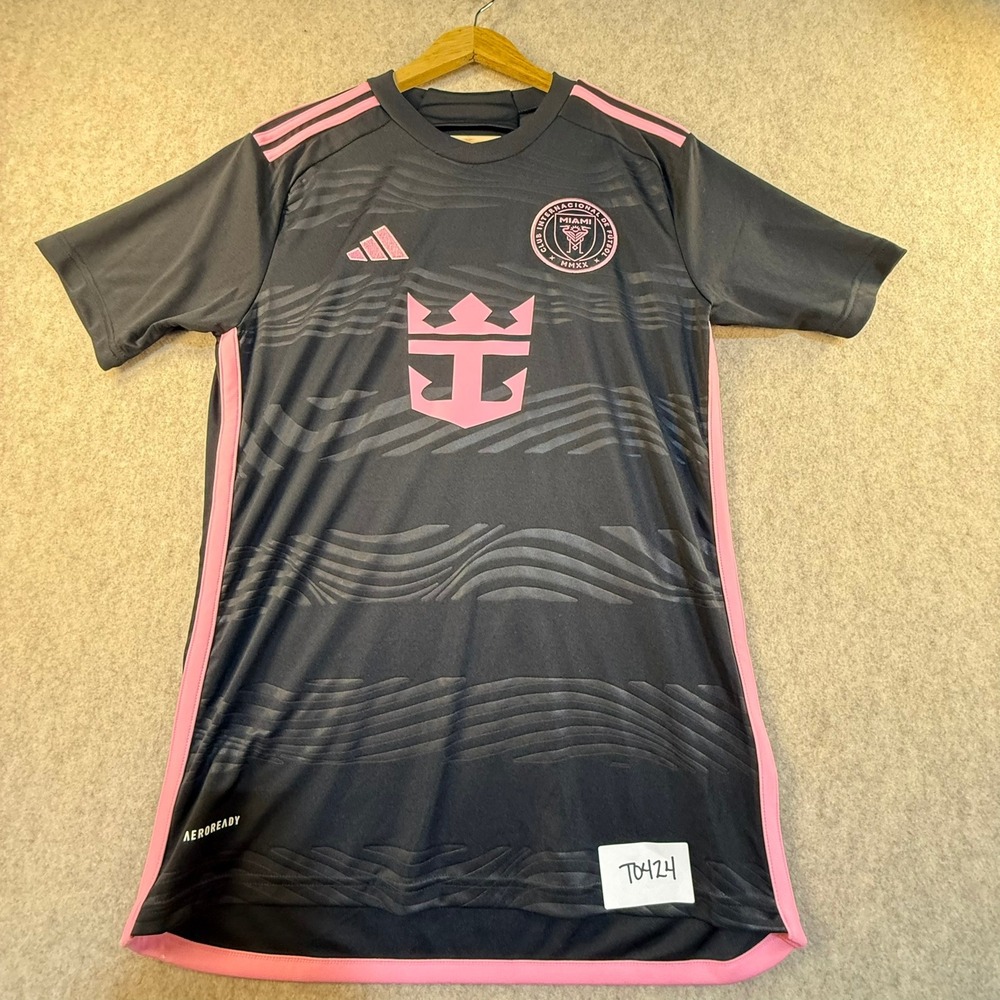 Adidas Inter Miami CF Messi 10 2024 Away Jersey Black Pink JE9744 Mens Small NWT